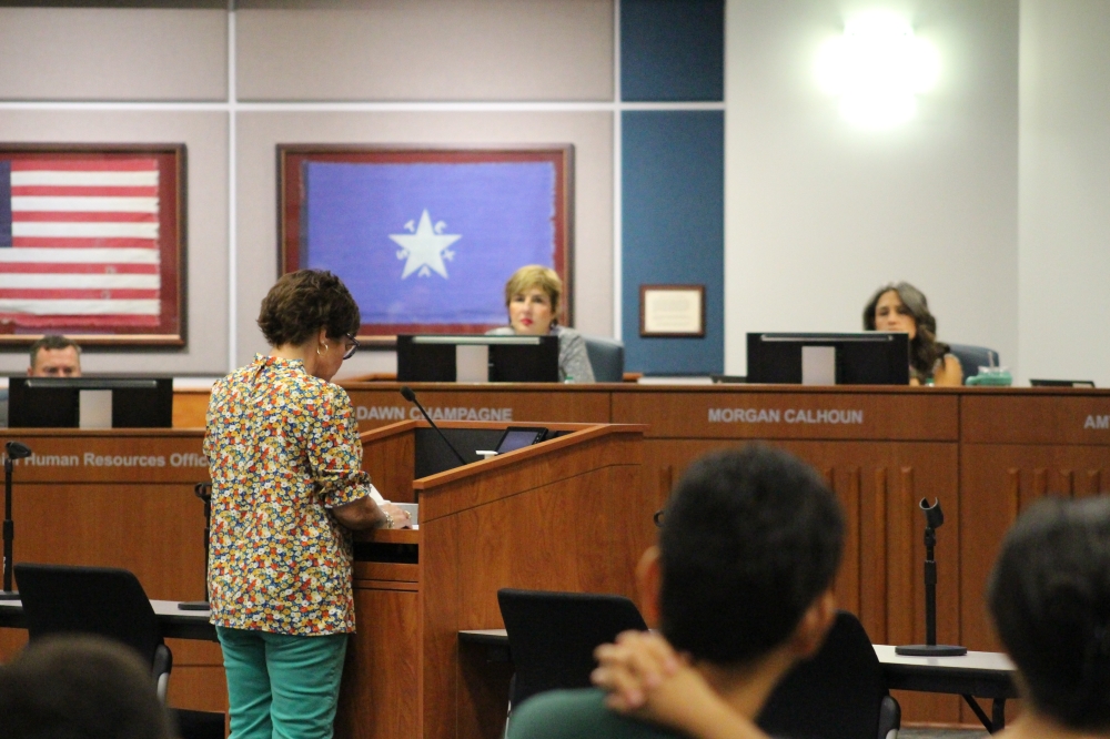 Dozens of speakers also voiced their opinions on the proposed revision before the vote. Those in favor of removing books that address gender fluidity cited parental rights and 