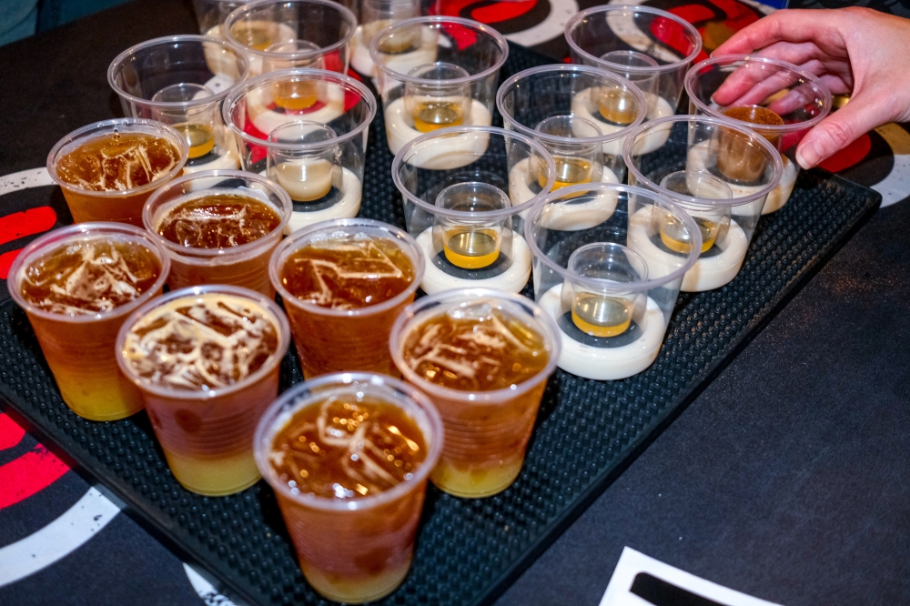 Sake bomb-styled coffee shot tastings created by Red Horn Coffee House and Brewing Co. at last year's Austin Coffee Festival. (Courtesy Robert Cantu)