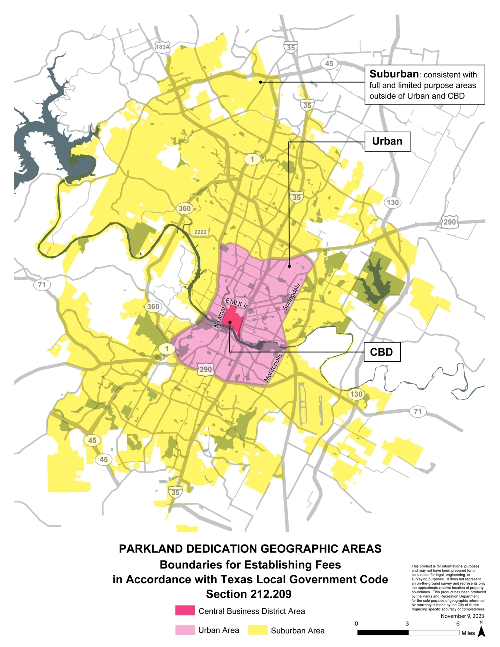 Under a new state law, development in different parts of Austin now has varying parkland dedication requirements. (Courtesy city of Austin)