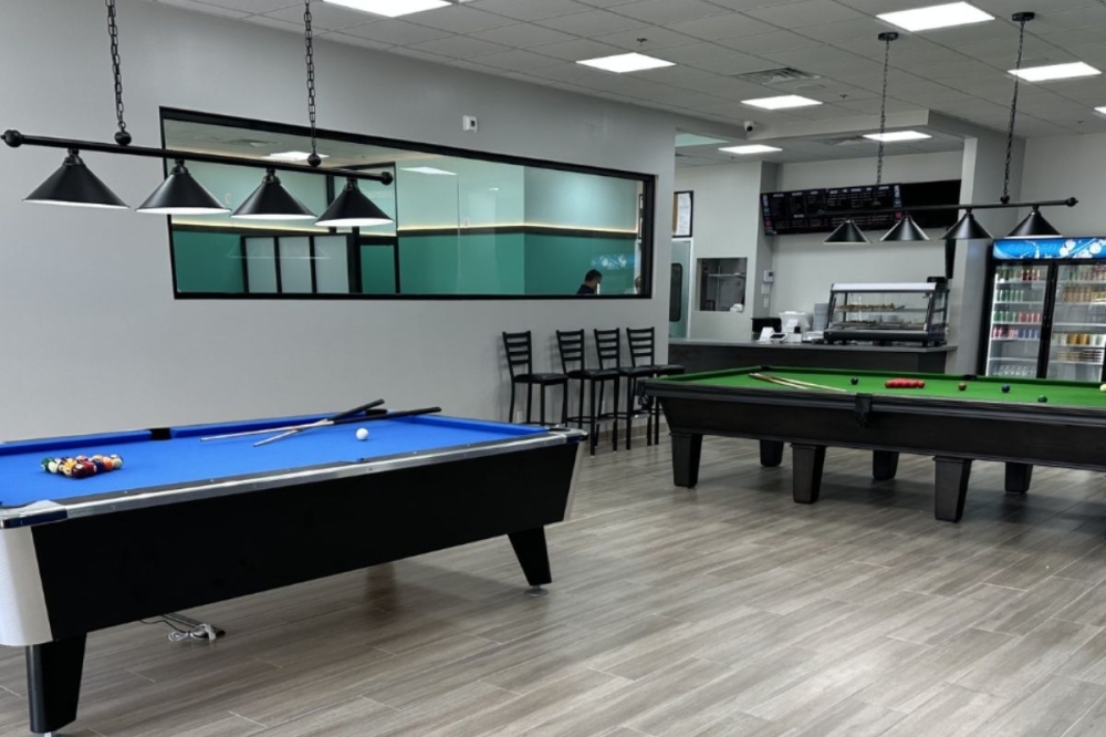 The restaurant doubles as a billiards hall, with snooker and pool tables. (Courtesy Cafe Maahol)