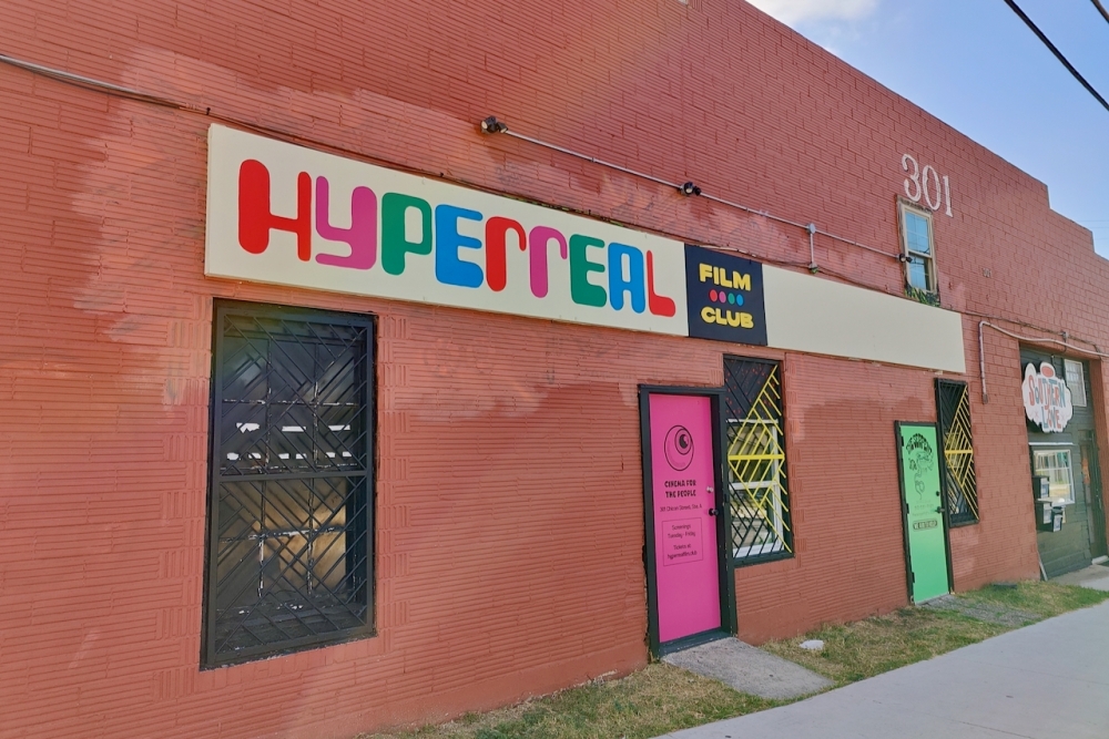 Hyperreal Film Club operates from a space on Chicon Street. (Ben Thompson/Community Impact)