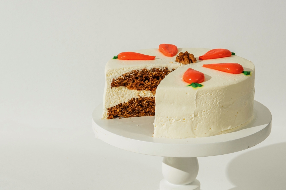 Happy Cake offers about 30 different kinds of cake, including carrot cake. (Courtesy Happy Cake)