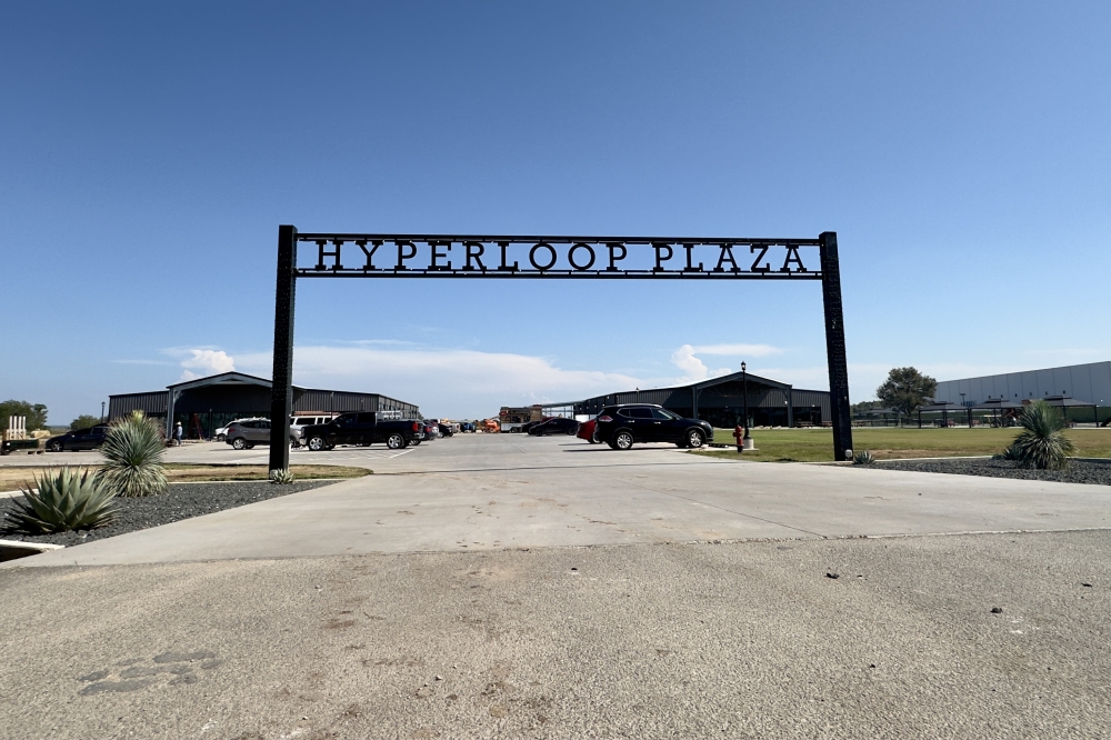 Hyperloop Plaza opened in November 2023 near the Musk facilities. (Amanda Cutshall/Community Impact)