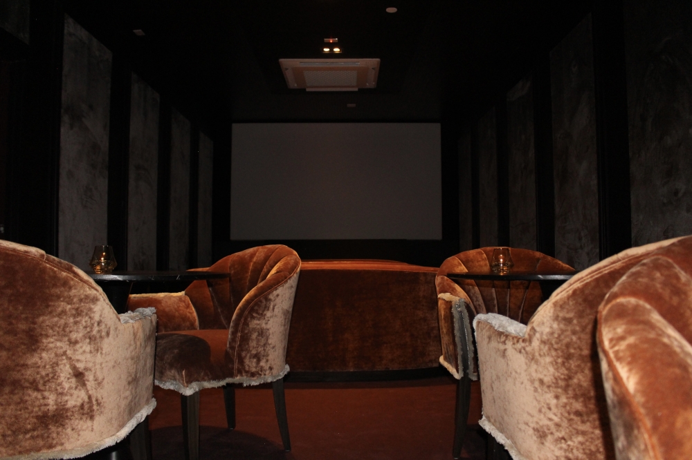 A VIP screening room is available for rent. (Cassandra Jenkins/Community Impact)