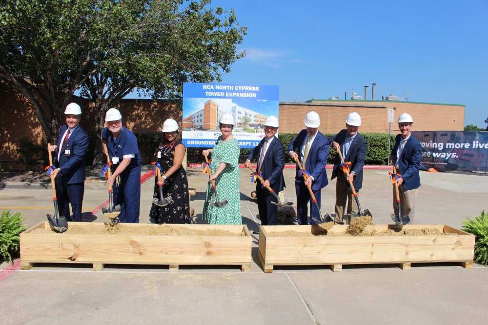 Officials marked the start of construction of a new tower at HCA Houston Healthcare North Cypress on Sept. 13. (Danica Lloyd/Community Impact)