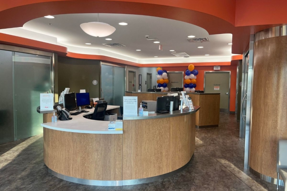 The new centers have wood accents, curved surfaces and patient-friendly technology create a uniquely comfortable environment, per the release. (Courtesy Memorial Hermann - GoHealth Urgent Care)