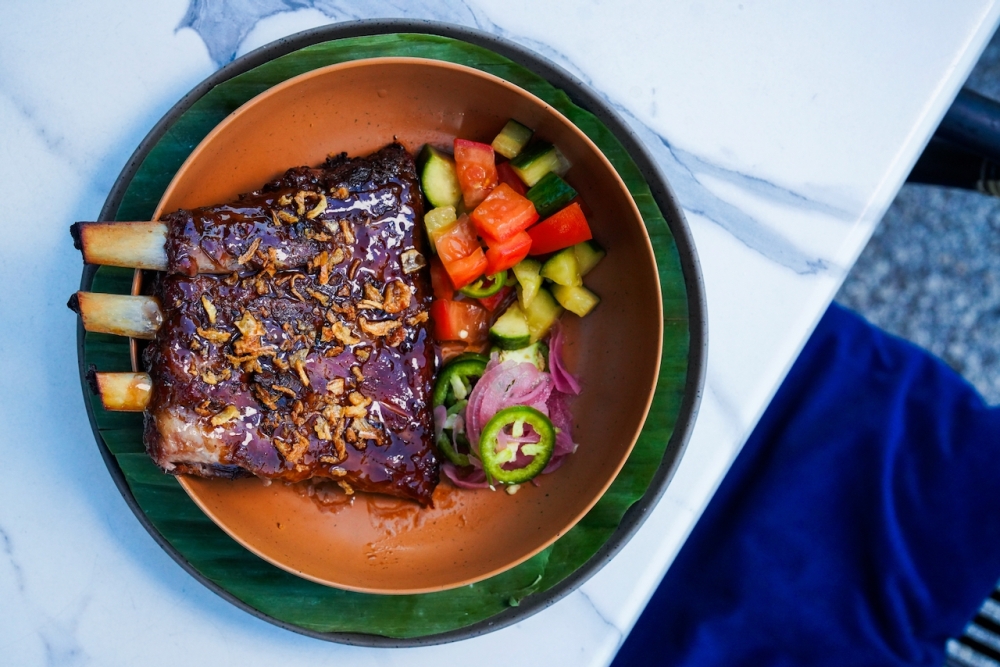 OKO's food menu includes a pork rib. (Courtesy OKO)