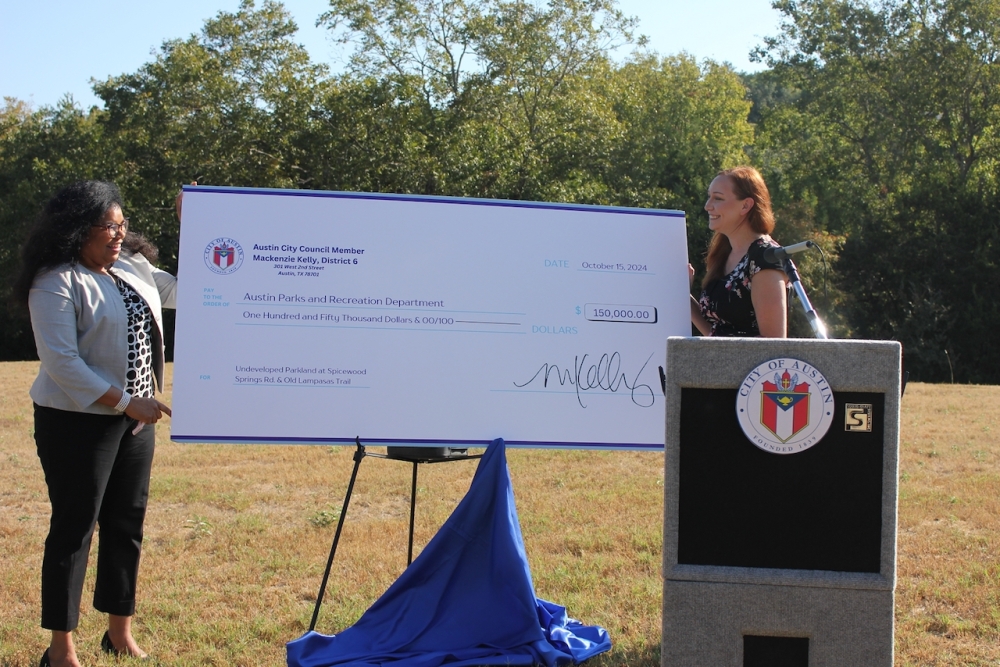 Council member Mackenzie Kelly dedicated $150,000 of her office's funds to support parkland improvements in Northwest Austin. (Courtesy Patricia Gutierrez)