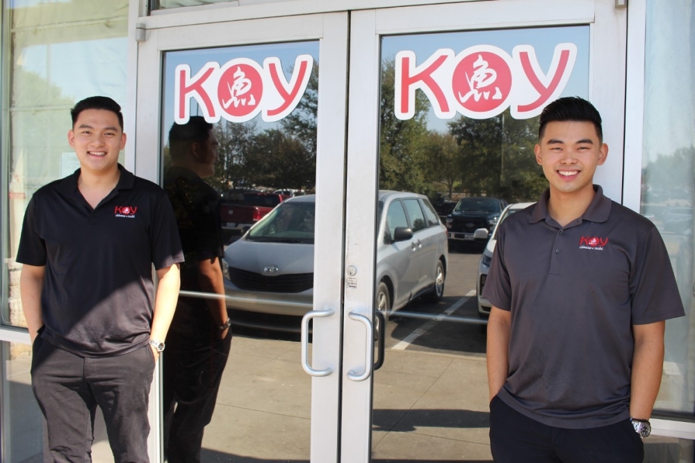 Brothers Wayne (left) and Jun Lai co-own and run Koy Chinese and Sushi. (Sarah Hernandez/Community Impact)