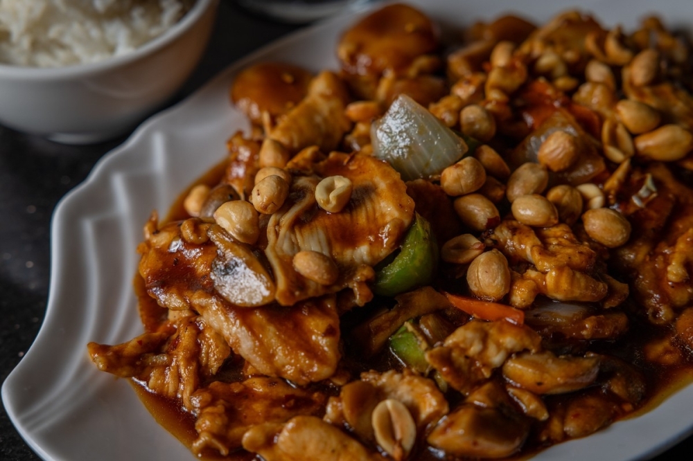 The Kung Pao chicken ($12.25) is made with a brown sauce from a family recipe. (Courtesy Koy Chinese and Sushi)