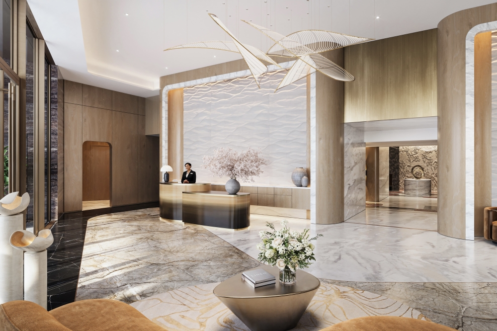 The development will feature concierge services, signature St. Regis butler services and an onsite boutique. (Rendering Courtesy Shimahara Visual)