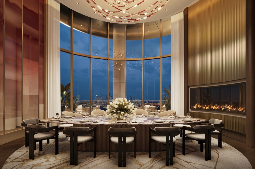 The 26th floor will accommodate a sky terrace with a private dining room. (Rendering Courtesy Shimahara Visual)