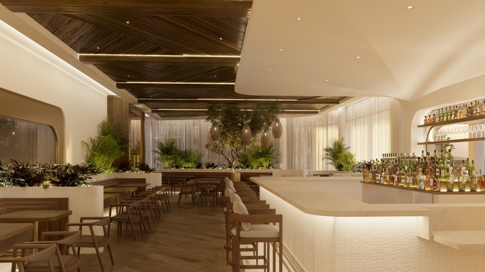 Renderings show plans for the inside bar at Meduza. (Renderings courtesy Meduza Mediterrania)