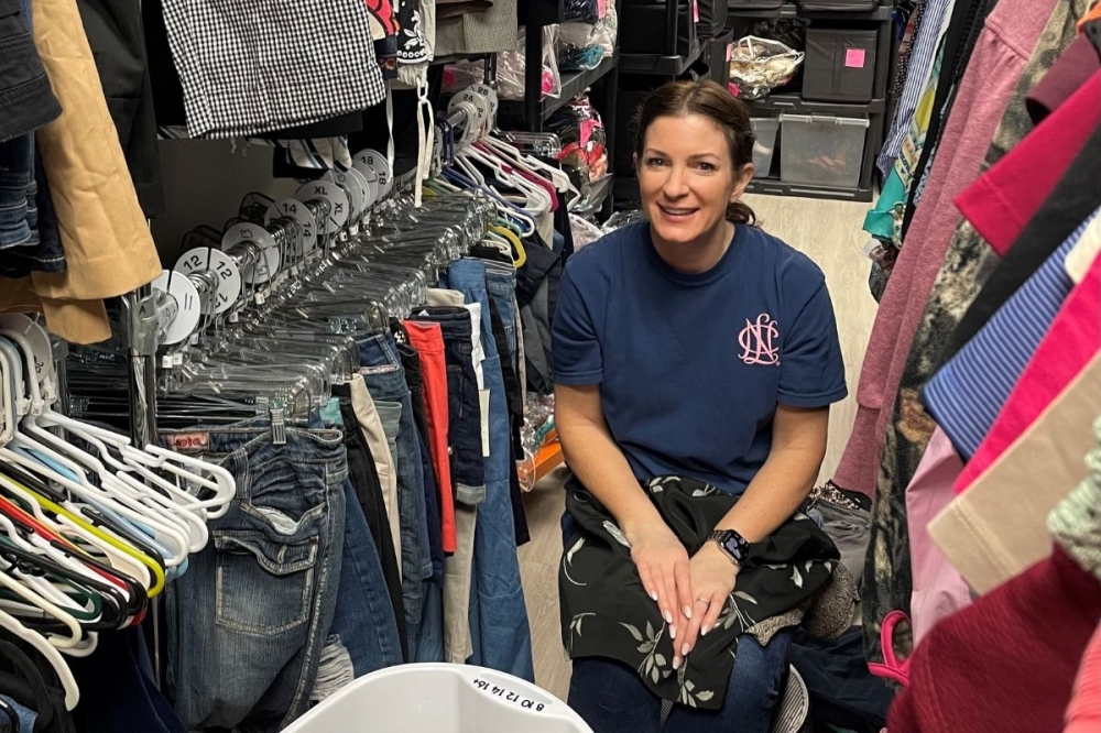 The organization provides a week’s worth of gently used clothing to people in need in the Houston area, free of charge. (Courtesy Clothed By Faith)