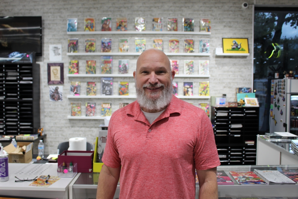 Brendan Greenwood and his business partner opened Bat City Games & Comics in September 2023. (Sarah Hernandez/Community Impact)