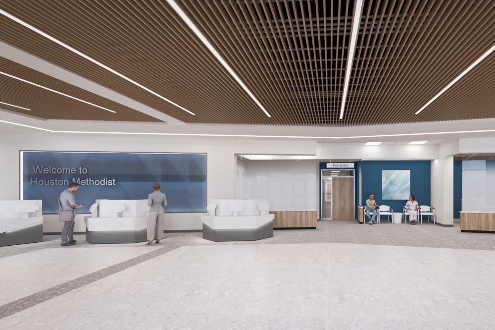 Located behind the Houston Methodist Emergency Care Center in Cinco Ranch, the center will feature various technologies to improve patient and provider experience. (Rendering courtesy Houston Methodist)