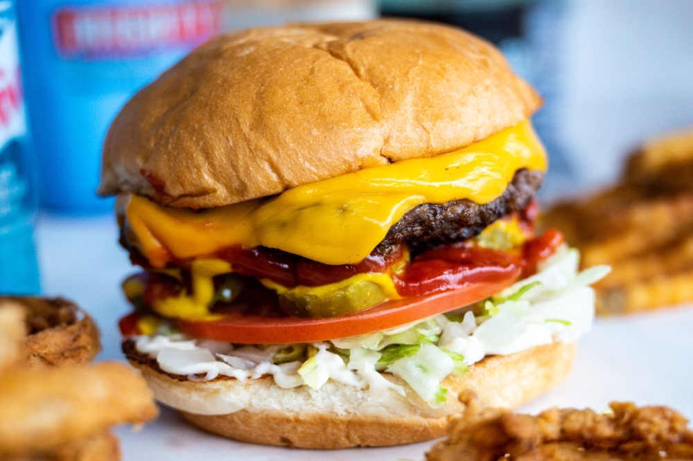 Mighty Fine's classic burgers ($8.99) have patties that are formed by hand daily from Creekstone Farms Premium Angus Beef. (Courtesy Mighty Fine)