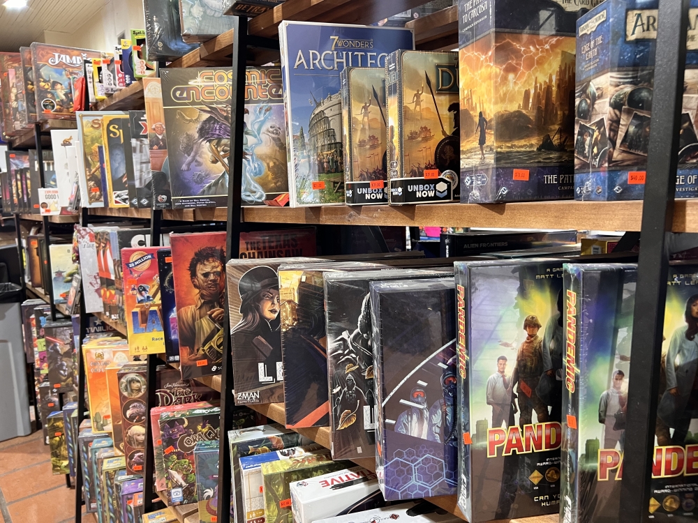 Force of Will Gaming offers a selection of collectible items and board games. (Sierra Martin/Community Impact)