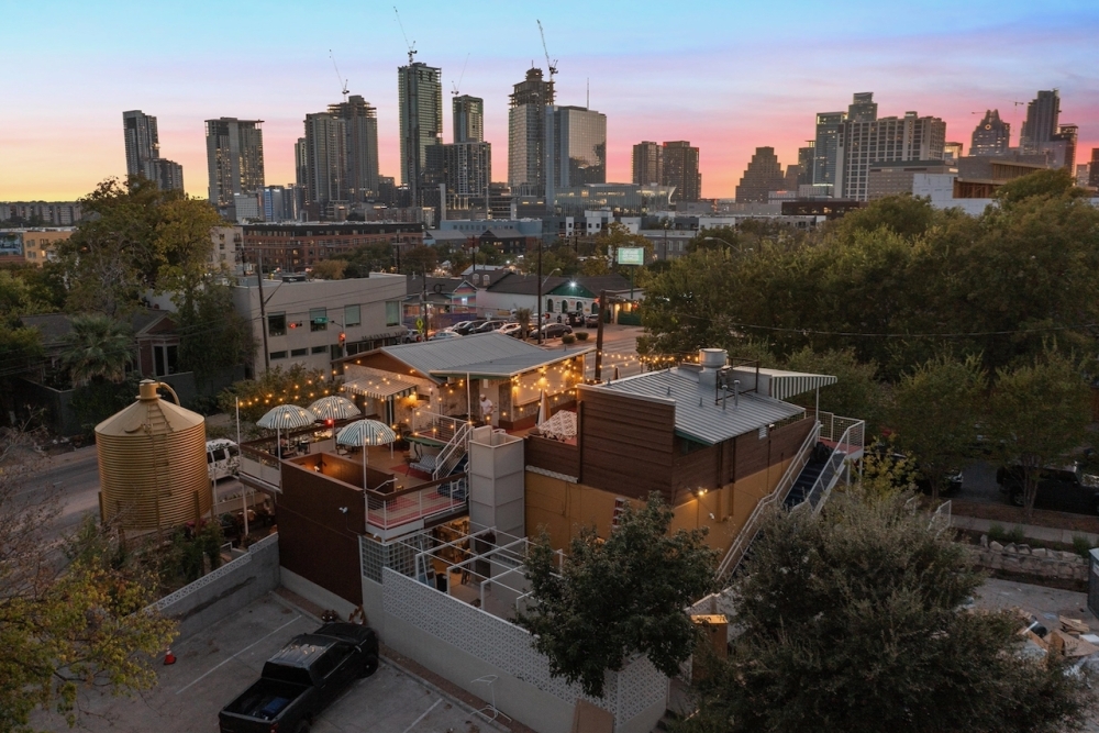 The Flower Shop Austin features a rooftop patio space. (Courtesy The Flower Shop)