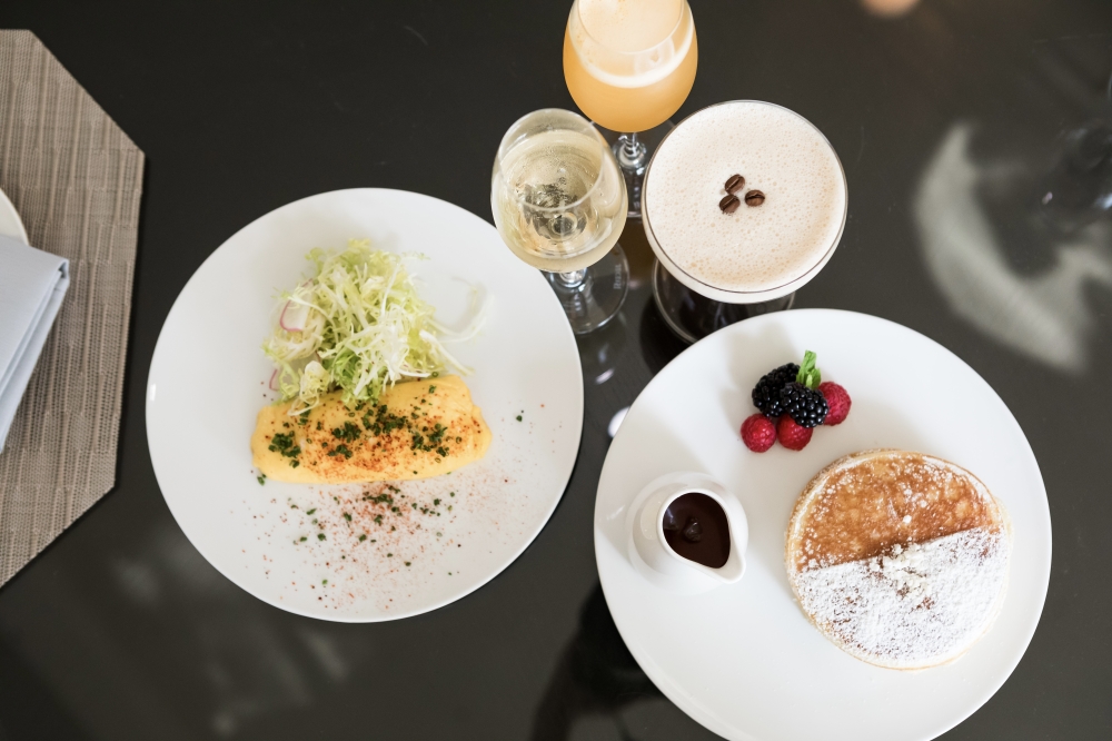 The menu features curated small plates, including souffle pancakes. (Courtesy Traci Ling)