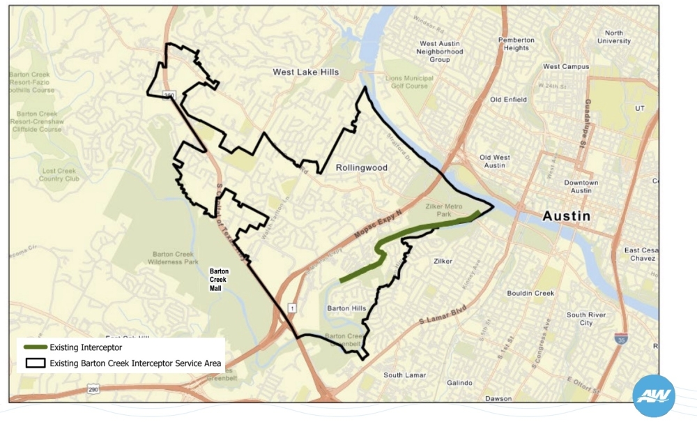 The Barton Creek Interceptor covers more than 2 miles, and serves residents and businesses around South Austin and neighboring municipalities. (Courtesy city of Austin)