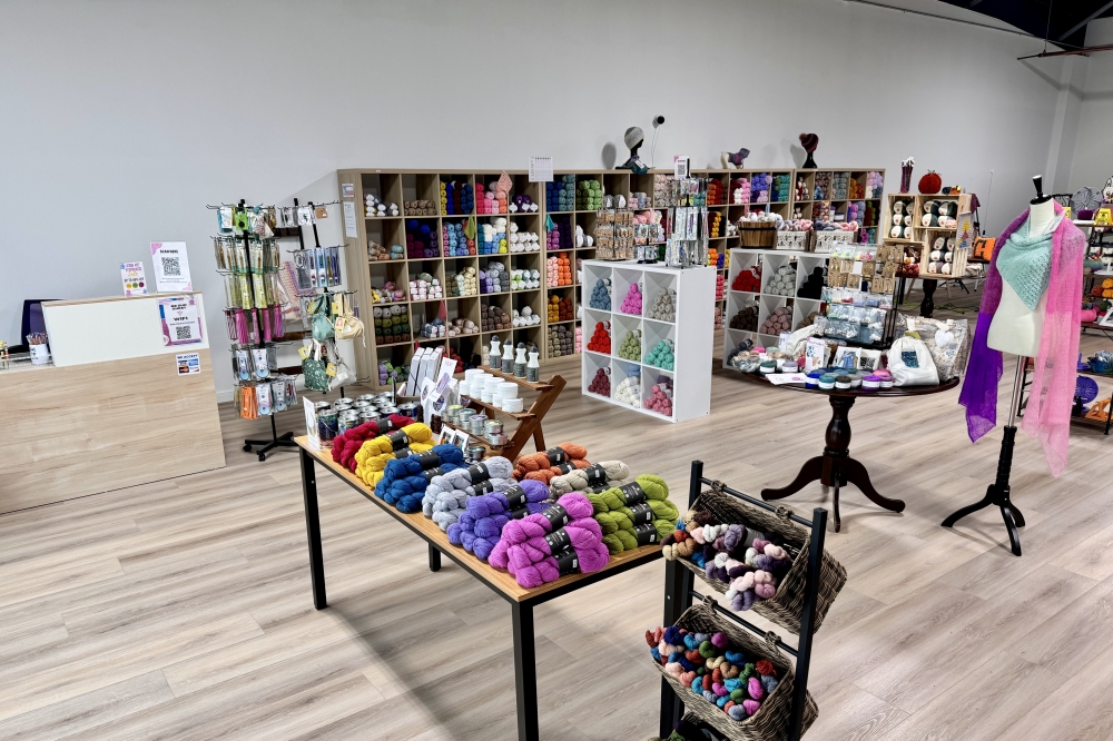 Craftique Studio offers a diverse selection of yarns, including hand-dyed skeins from local Texas artisans. (Courtesy Craftique Studio)