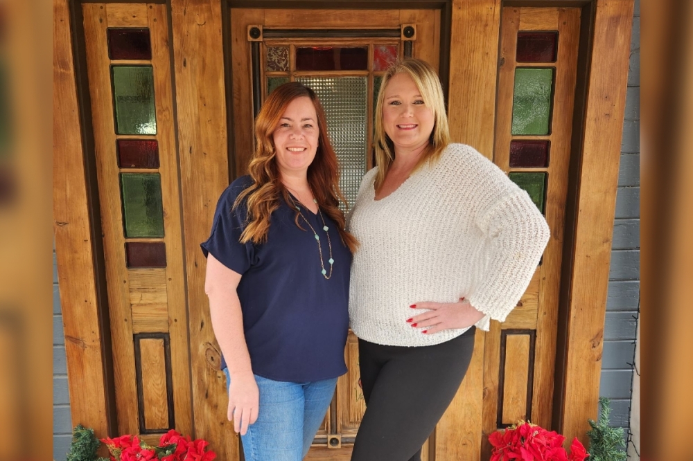 Rustic Roots Salon owner Jackie Hodge (right) and stylist Katie McDonald (left) moved into their new salon location in November. (Courtesy Nichole Street)