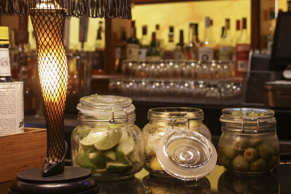 Stephen F's Bar and Terrace is decked with leg lamps, a call-back to the 1983 film 'A Christmas Story' that inspired the pop-up bar's theme. (Elisabeth Jimenez/Community Impact)