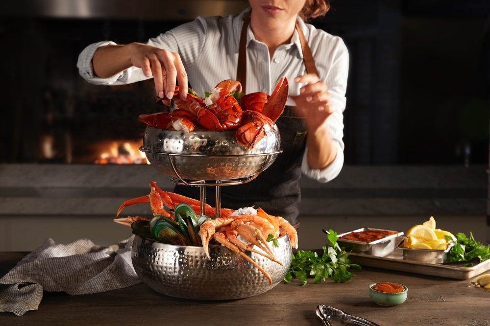 The restaurant offers a seafood tower as well. (Courtesy Fogo de Chão)