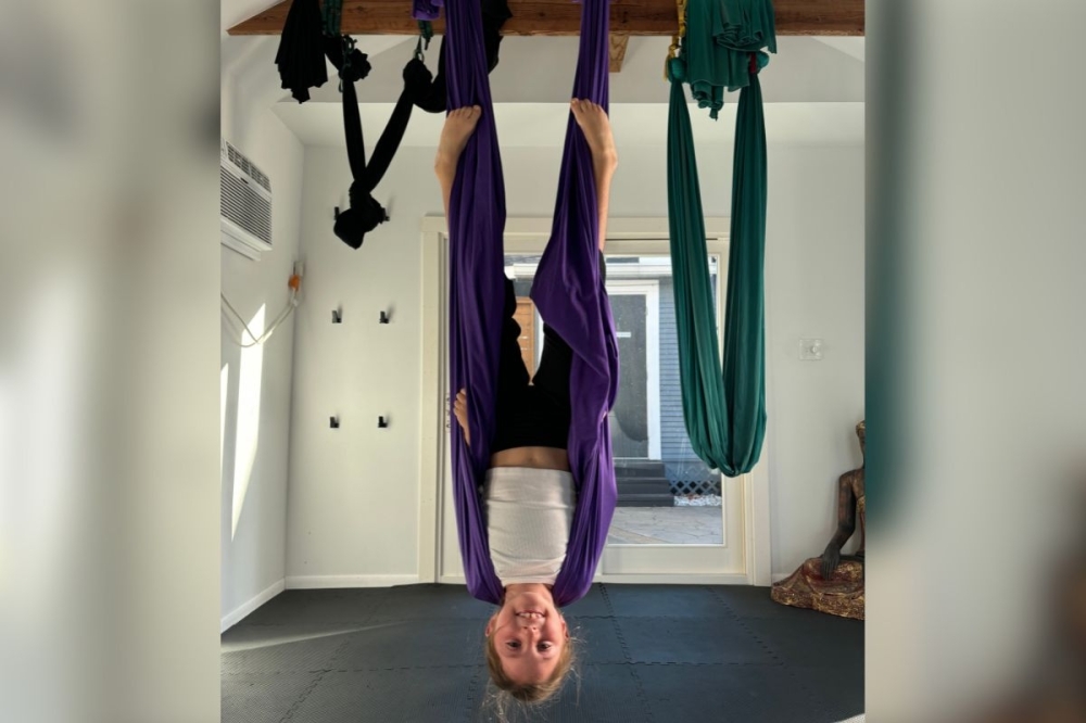 Haagenson said she has a diverse group of clients, of varying ages, genders and ethnicities. (Courtesy Aerial Yoga Houston)