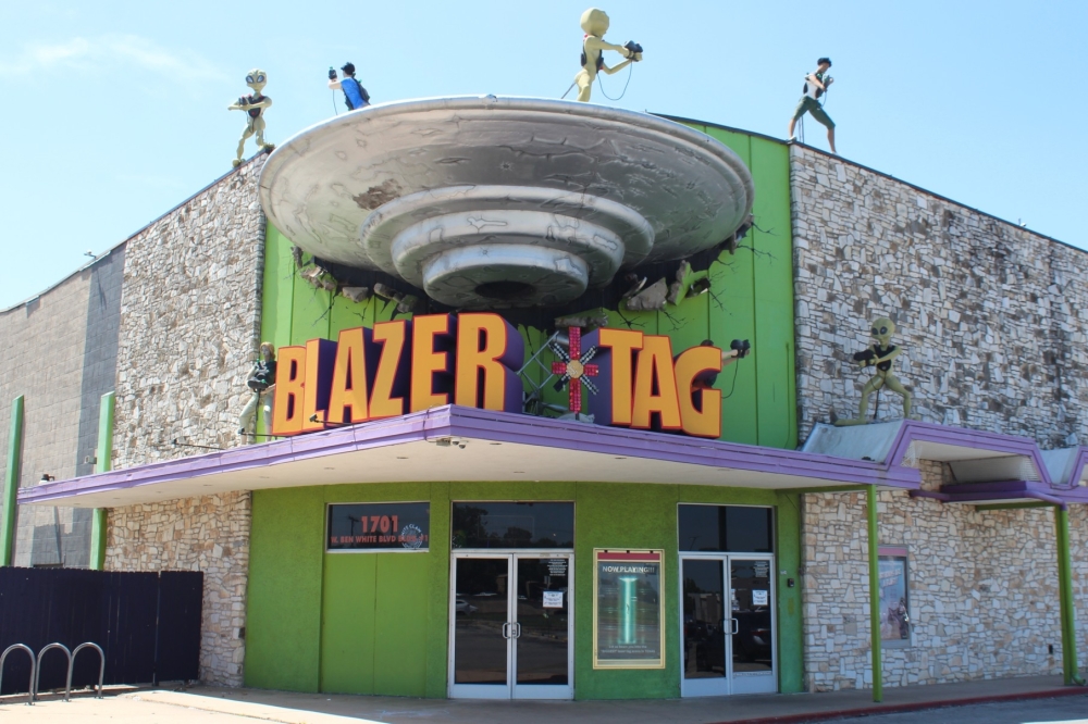 Blazer Tag Adventure Center opened in 1999 in what was previously the Southwood Theatre. (Sarah Hernandez/Community Impact)