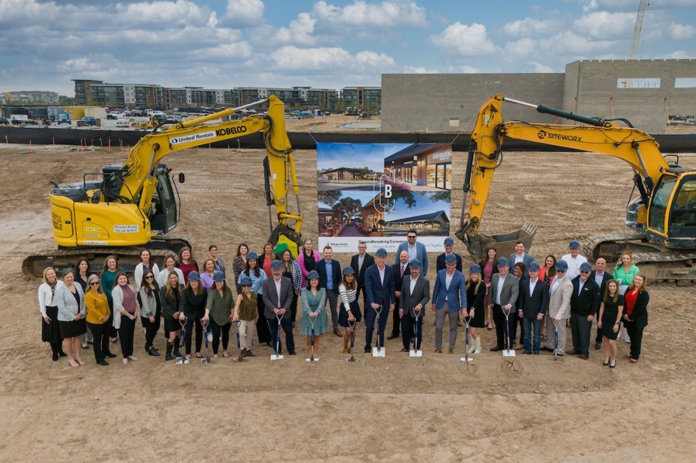 Officials broke ground on Village Green at Bridgeland Central on Feb. 26. (Courtesy Howard Hughes Holdings Inc.)