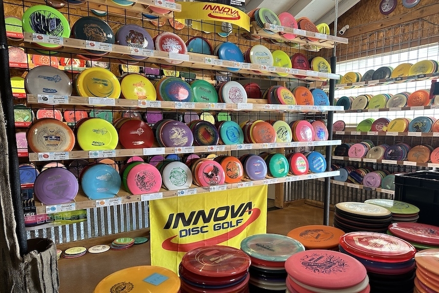 Out of Bounds carries a wide selection of new and used discs at 549 Tolle Road, Cibolo. (Thalia Guzman/Community Impact)