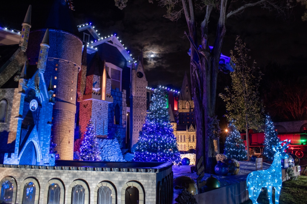 This holiday season will be the final year for the Diagon Alley ATX light display, inspired by the Harry Potter series. (Elisabeth Jimenez/Community Impact)