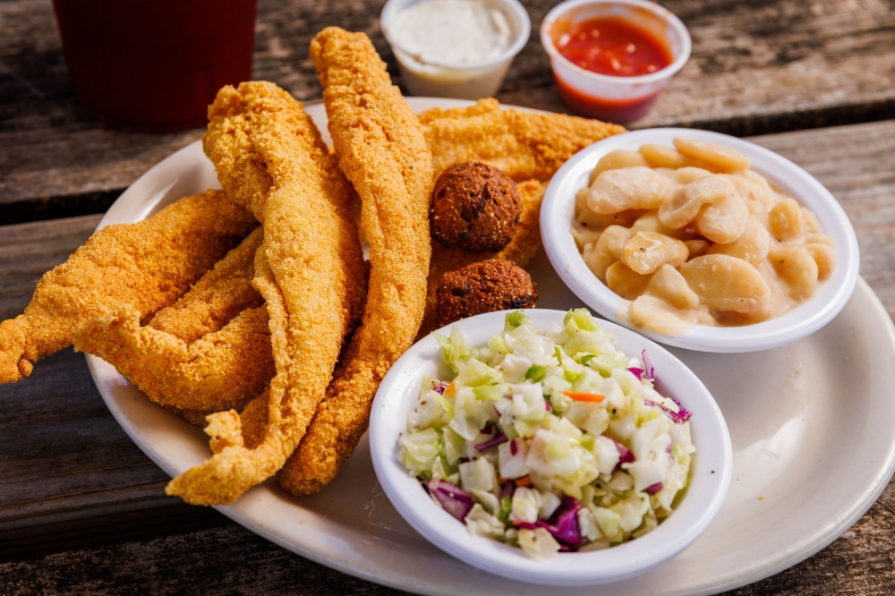 Cockerell said the restaurant’s most popular dish is the fried catfish dinner ($16.99). (Courtesy Dale's Essenhaus)