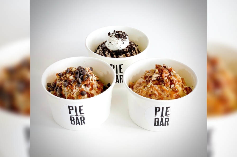 A mousse/cobbler cup ($4.50-$7) at Pie Bar comes with mousse scoops and toppings. (Courtesy Pie Bar)