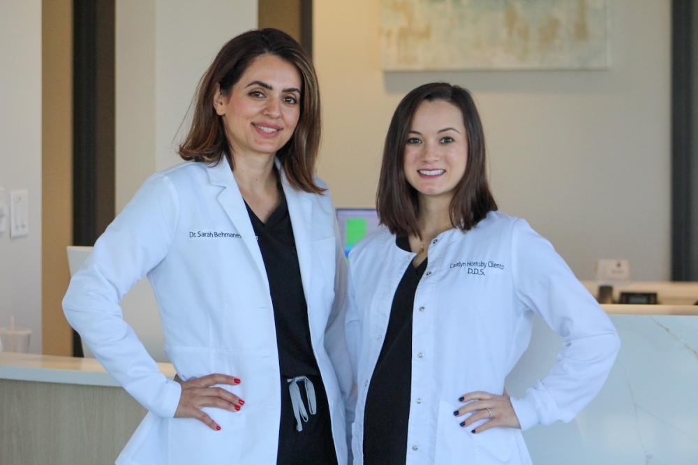 Owner of Buda Dental Specialty Group Sarah Behmanesh and her associate Caitlyn Hornsby Cilento. (Amira Van Leeuwen/Community Impact)