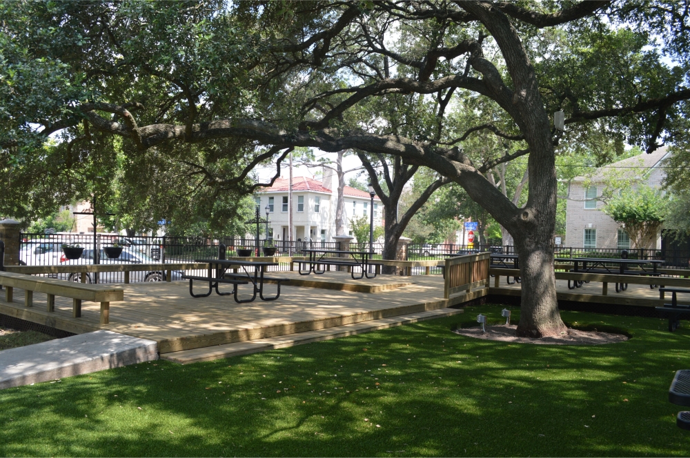 Almost the entirety of the Byron Street deck at Colonial Park in West University Place was removed and replaced. The project wrapped up Jan. 10. (Courtesy city of West University Place)