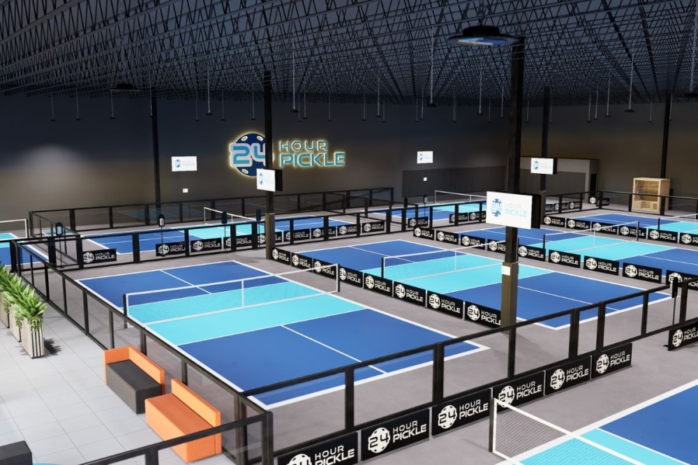 24 Hour Pickle will have 8 full courts for competition. (Rendering courtesy 24 Hour Pickle)