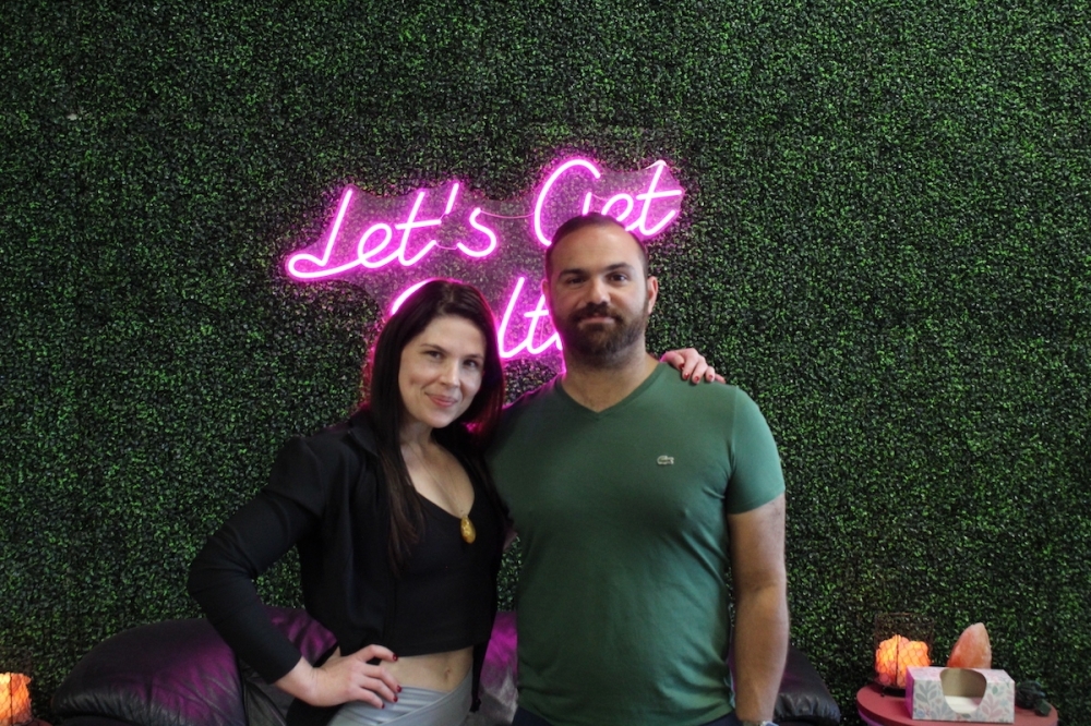 Mallory Ekhlassi and Kyle Nigro operate Austin Salt Cave. (Sarah Hernandez/Community Impact)