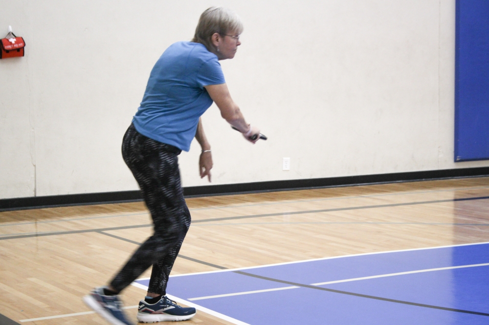 Terry Sarver said the community she met through pickleball has helped her with tough moments she faced in her life. (Elisabeth Jimenez/Community Impact)