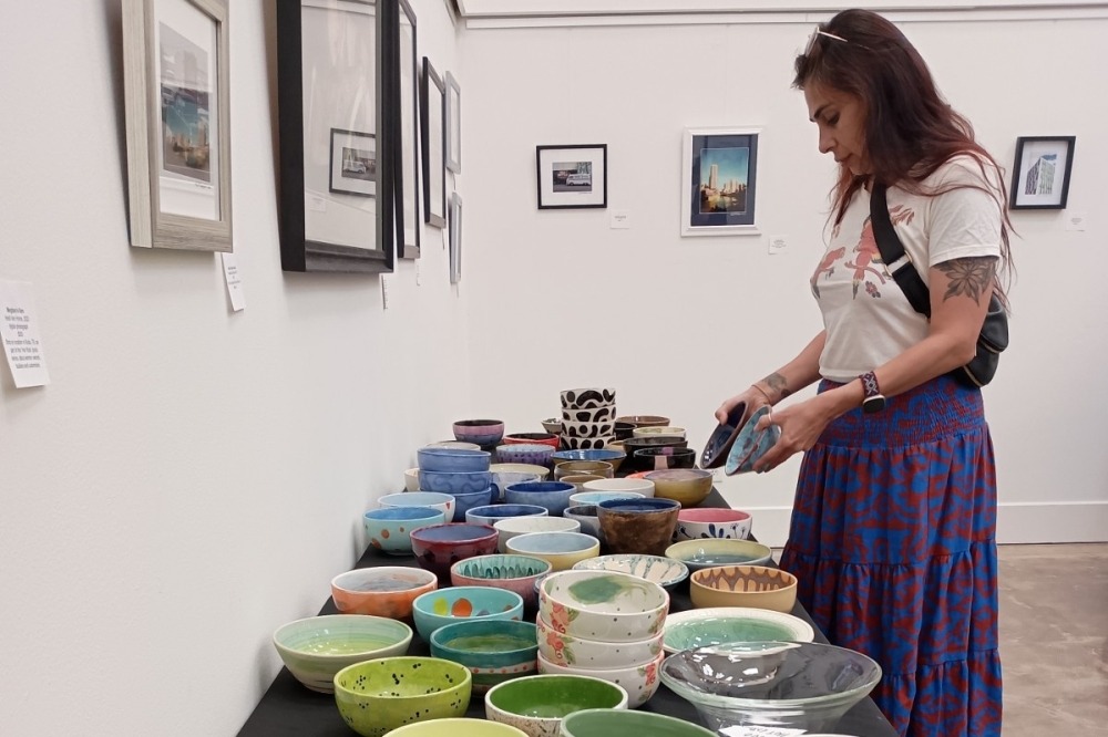 Community members can purchase a bowl made by a local artist at the Buda Empty Bowl fundraiser. (Courtesy Inspired Minds Art Center)