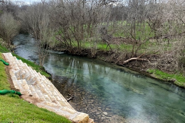 City officials celebrated the completion of the Blanco Gardens drainage improvements on Jan. 14. (Courtesy city of San Marcos)