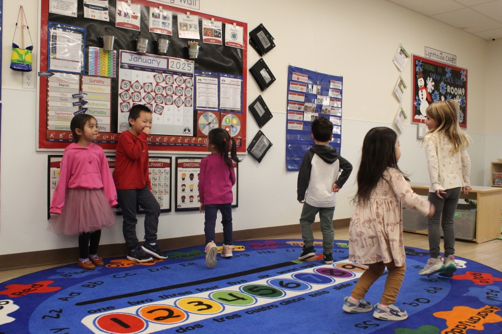 Children's Lighthouse teaches students using a curriculum focused on learning through playing and hands-on activities. (Chloe Young/Community Impact)