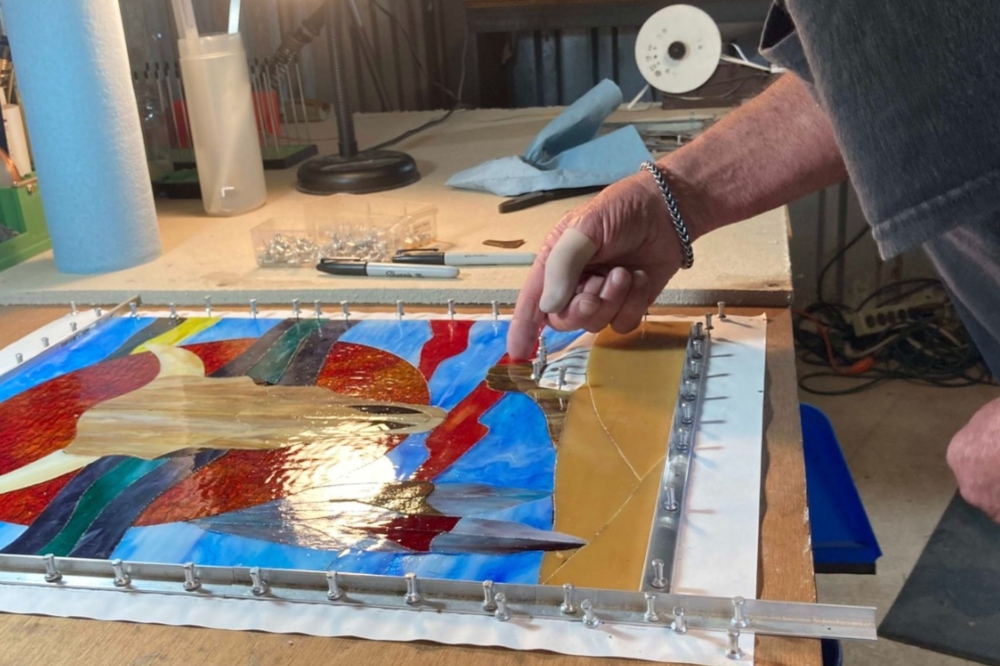 Artist Robbin Hunt hand-makes every piece at Stained Glass by Robbin. (Courtesy Stained Glass by Robbin)