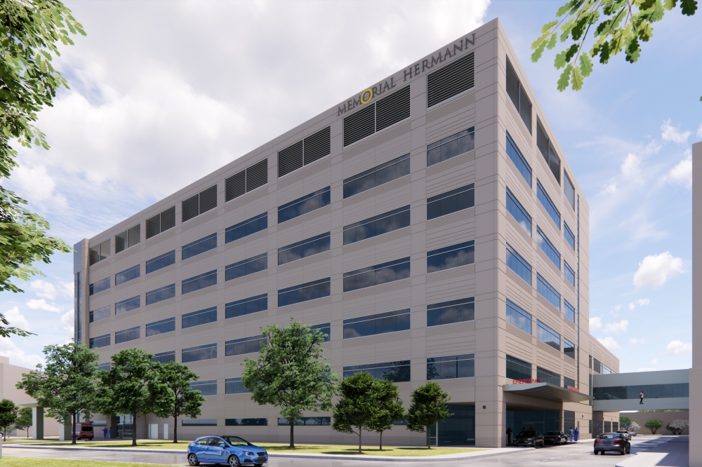 The Memorial Hermann Sugar Land Hospital north tower expansion, pictured here, will include an expanded neonatal intensive care unit. (Rendering courtesy Memorial Hermann Sugar Land Hospital)