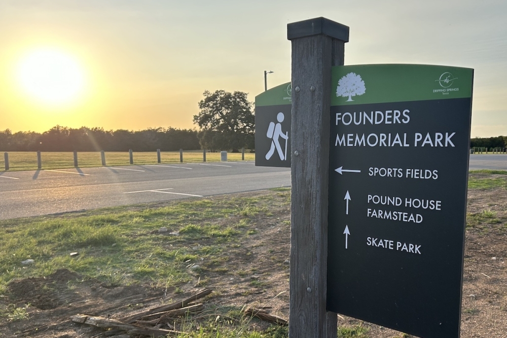 The skatepark will be located at the north end of Founders Memorial Park in Dripping Springs. (Elle Bent/Community Impact)