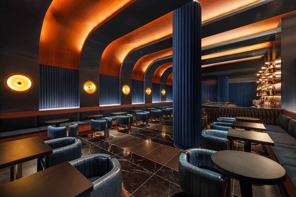 Blue Room is the hotel’s reservations-only cocktail bar. (Courtesy Michael Kleinberg)