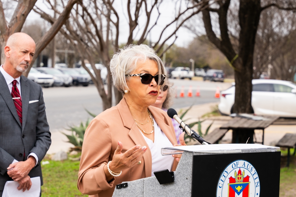 East Austin resident Luz Lopez-Guerrero said she hopes the new program will give people easier access to dispose of their bulk, brush and household hazardous waste properly (Adal Rivas, Office of Austin Mayor Pro Tem Vanessa Fuentes)