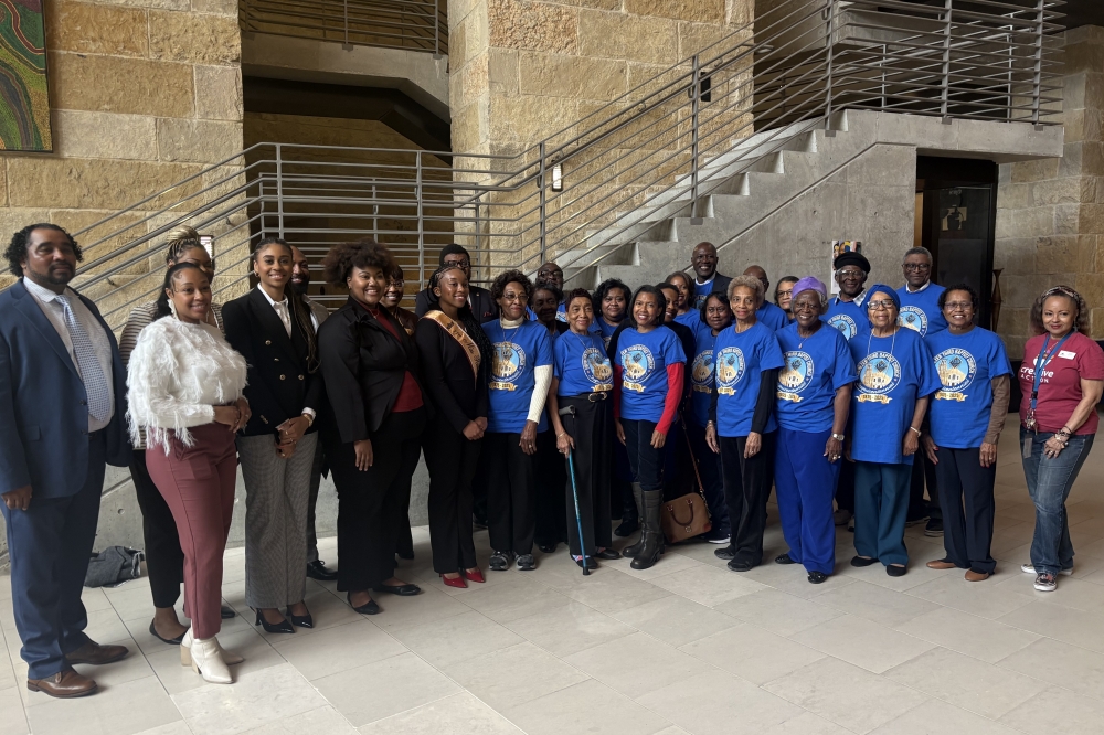 Representatives supporting Huston-Tillotson University and Ebenezer Baptist Church attended the city's recognition of the institutions Feb. 13. (Courtesy Catherine Hoang, City Council District 1)